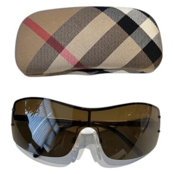 Burberry bronze/brown shield sunglasses- authentic - Picture 1 of 4